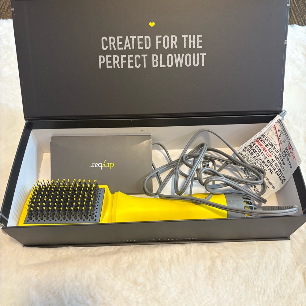 Drybar Yellow and Gray Paddle Blow-Dry Brush